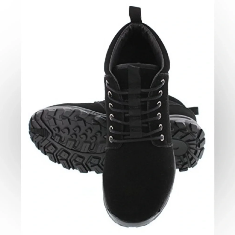 CALTO Men's Invisible Height Increasing Elevating Suede Hiking Boots Size: 10